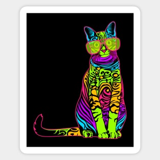 80s cat Sticker